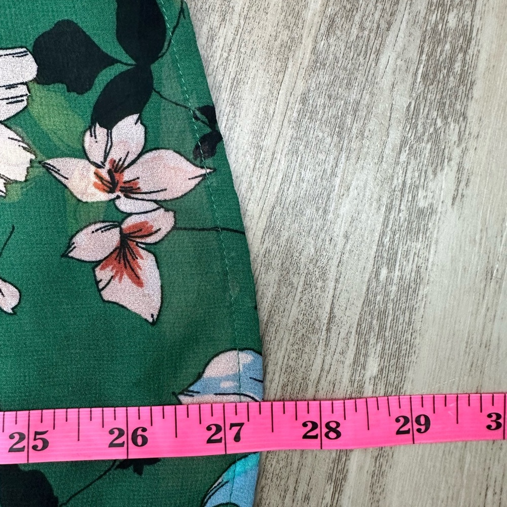 CaBI Green Floral Sheer Lightweight Top Blouse Small - Picture 12 of 12